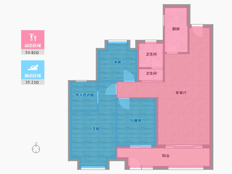 湖南省-衡阳市-泉峰佳苑-115.00-户型库-动静分区