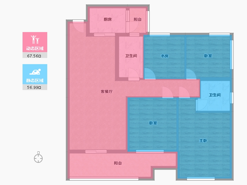 广西壮族自治区-玉林市-广恒中央城-126.00-户型库-动静分区