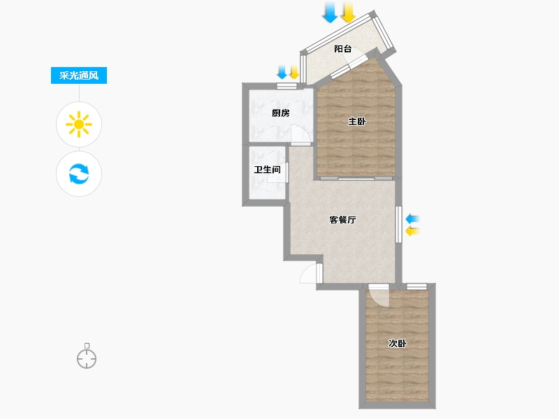 北京-北京市-顺四条-37号院-47.30-户型库-采光通风