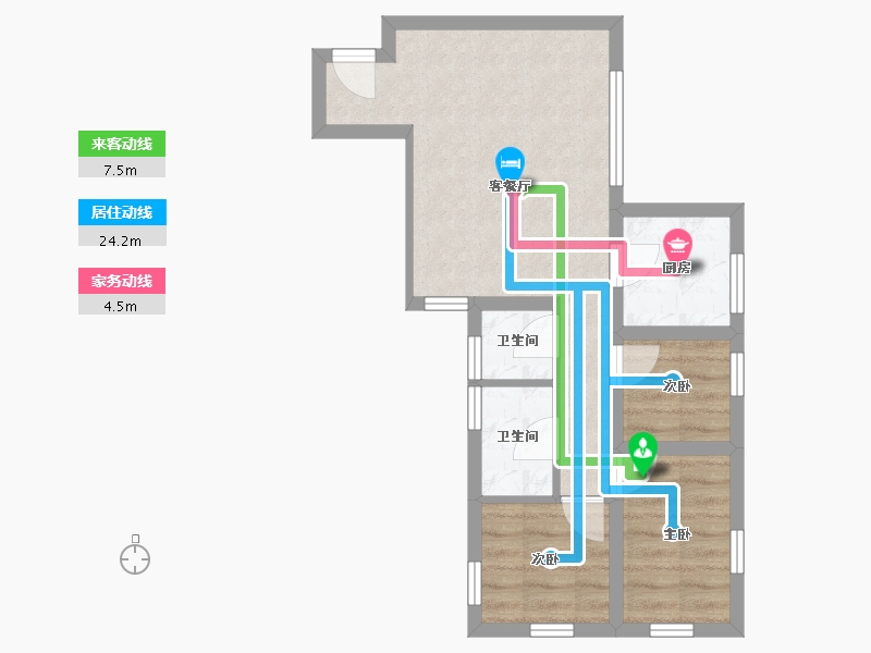 香港特别行政区-屯门区-龍門居-50.00-户型库-动静线