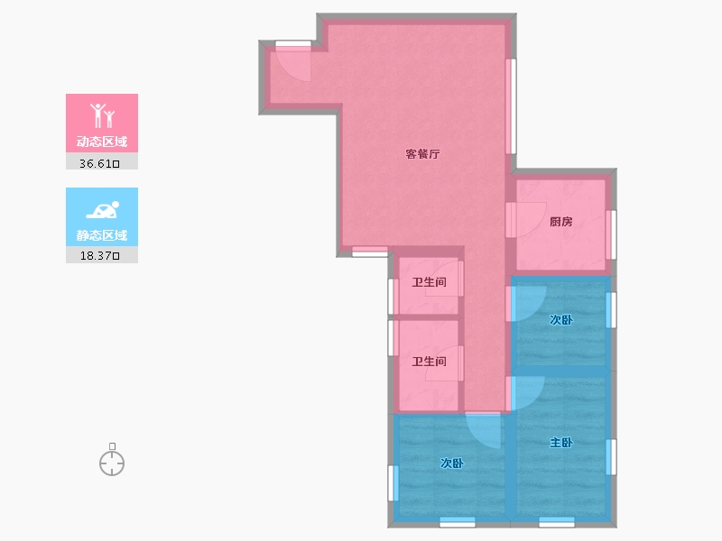 香港特别行政区-屯门区-龍門居-50.00-户型库-动静分区