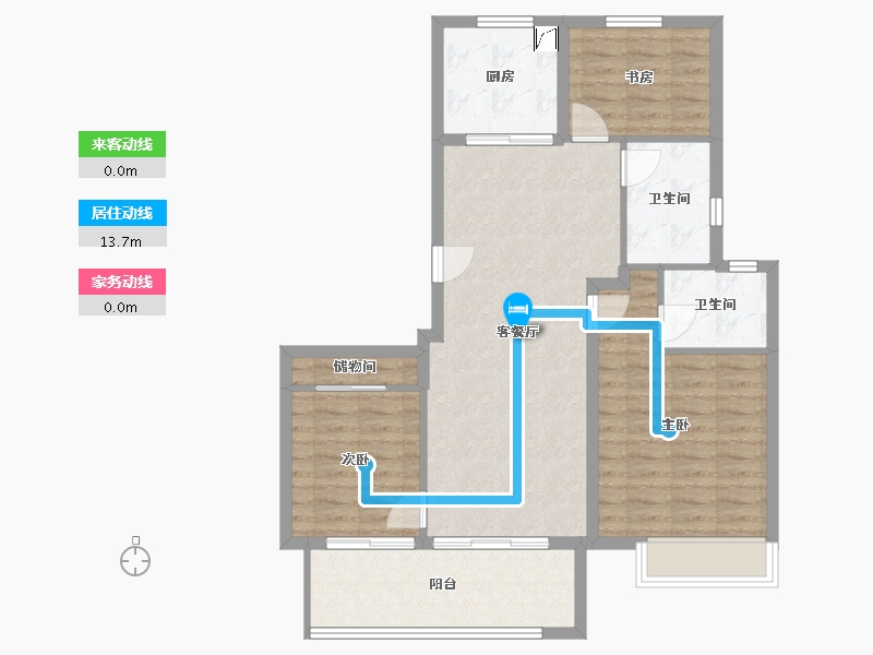 江苏省-徐州市-熙望花园-89.00-户型库-动静线