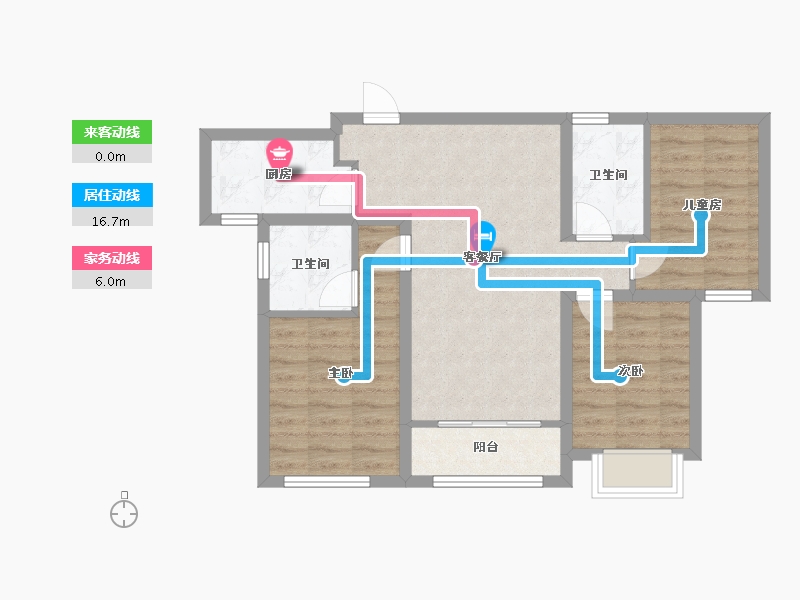 福建省-厦门市-海沧中心TOD-80.56-户型库-动静线