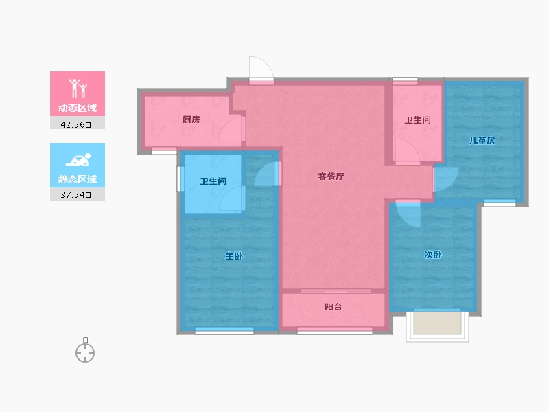 福建省-厦门市-海沧中心TOD-80.56-户型库-动静分区