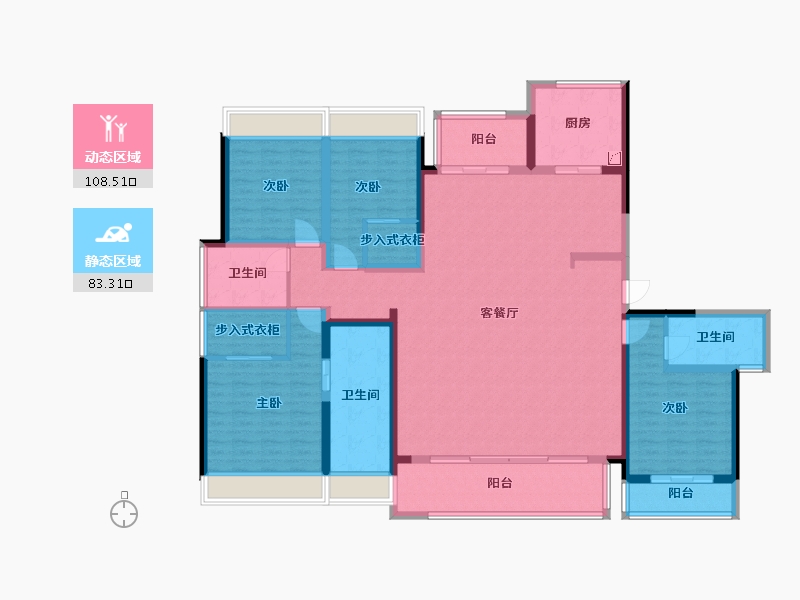 四川省-成都市-绿城诚园-180.00-户型库-动静分区