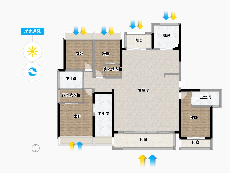 四川省-成都市-绿城诚园-180.00-户型库-采光通风