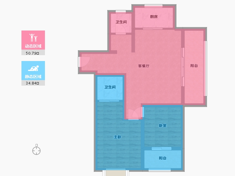 云南省-昆明市-光明璟宸-84.00-户型库-动静分区