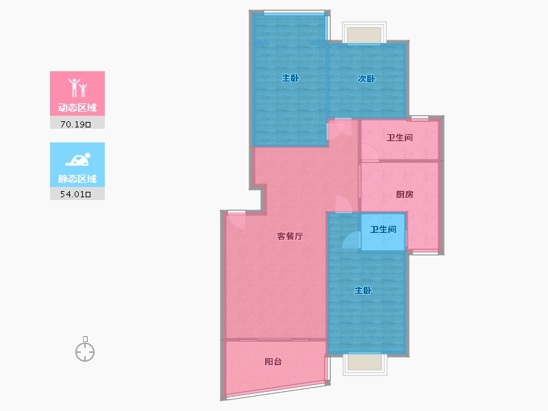 湖北省-武汉市-南湖虹顶家园(一期)-116.12-户型库-动静分区