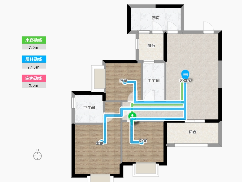 广东省-阳江市-恒大悦龙府-87.23-户型库-动静线