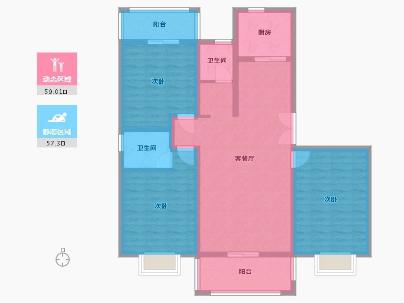 北京-北京市-金隅学府-92.00-户型库-动静分区