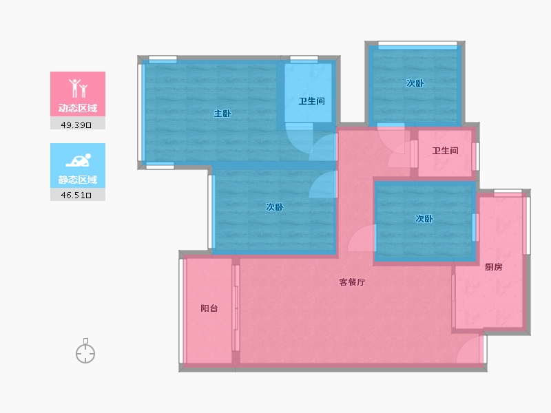 广西壮族自治区-南宁市-建工嘉园-100.00-户型库-动静分区