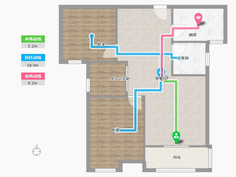 湖北省-武汉市-常青花园十一区-94.00-户型库-动静线