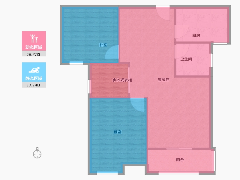 湖北省-武汉市-常青花园十一区-94.00-户型库-动静分区