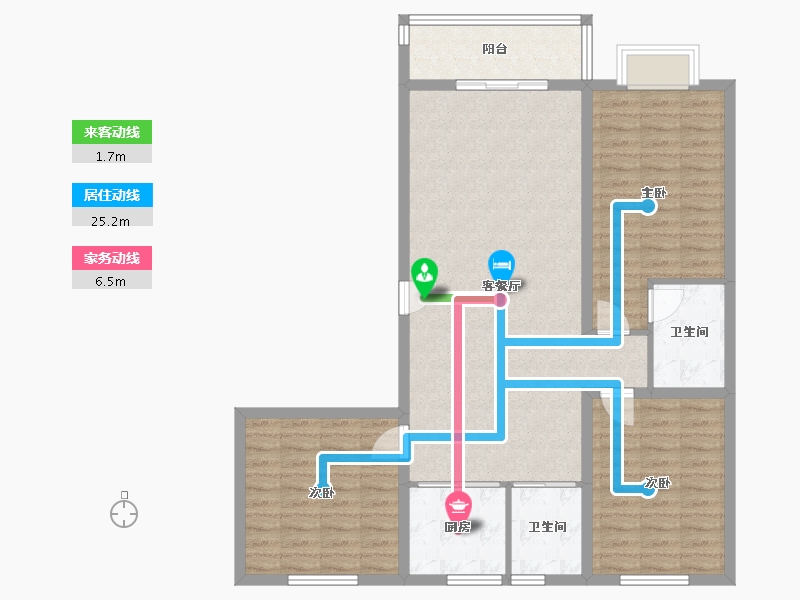 河北省-邢台市-梧桐人家-103.00-户型库-动静线