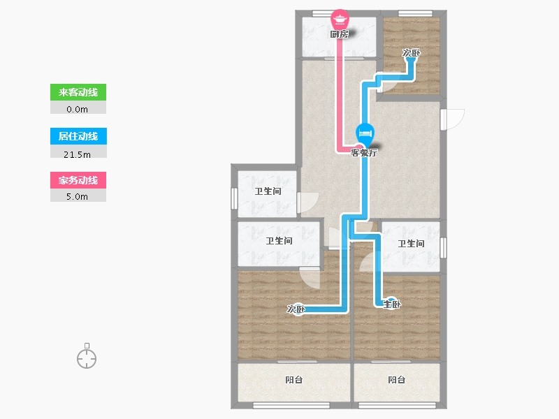 浙江省-丽水市-五都自建房-120.00-户型库-动静线