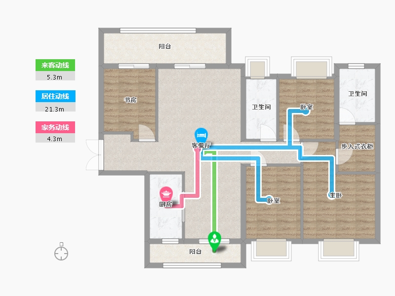 福建省-福州市-灏云峯-125.00-户型库-动静线