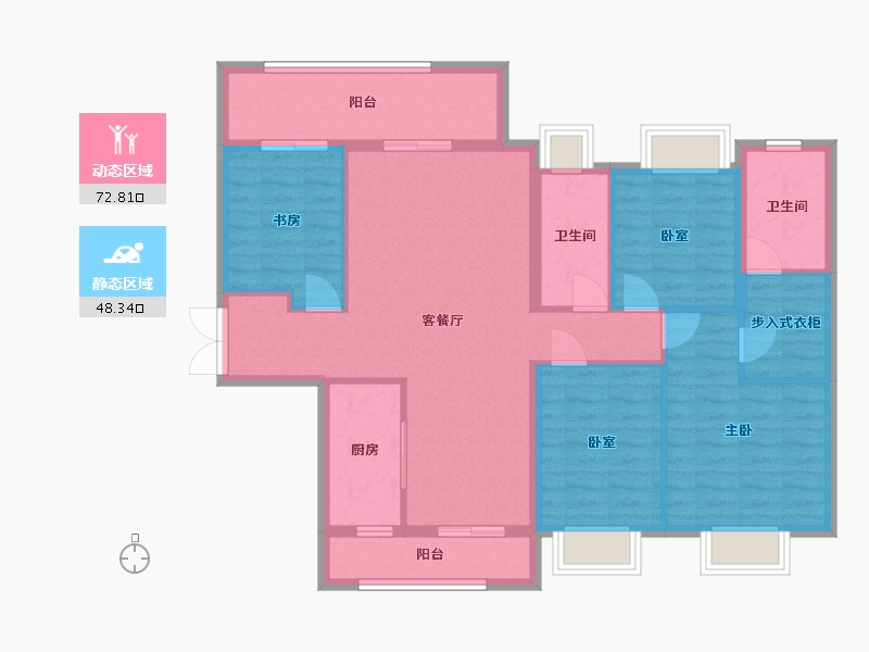 福建省-福州市-灏云峯-125.00-户型库-动静分区