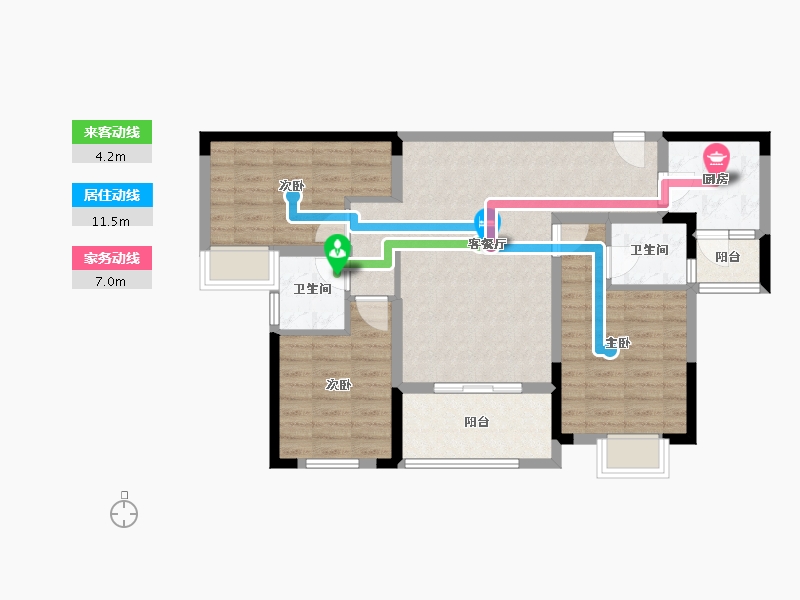 重庆-重庆市-辰耀龙腾湾2期-98.00-户型库-动静线