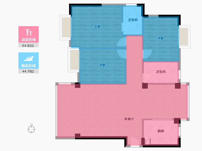 湖北省-荆门市-御湖半岛-100.00-户型库-动静分区