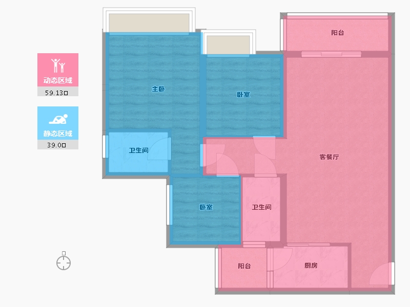 广东省-广州市-合生中央城-88.00-户型库-动静分区