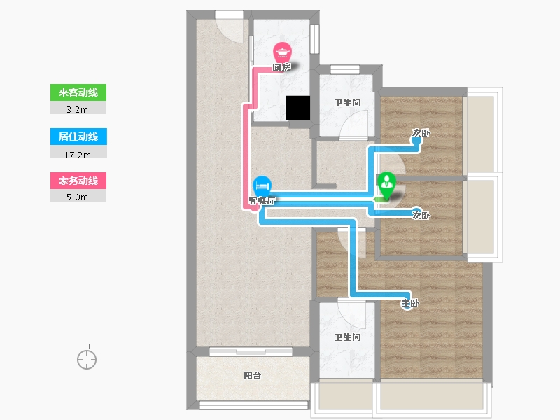 广东省-深圳市-安居深乐花园-64.00-户型库-动静线