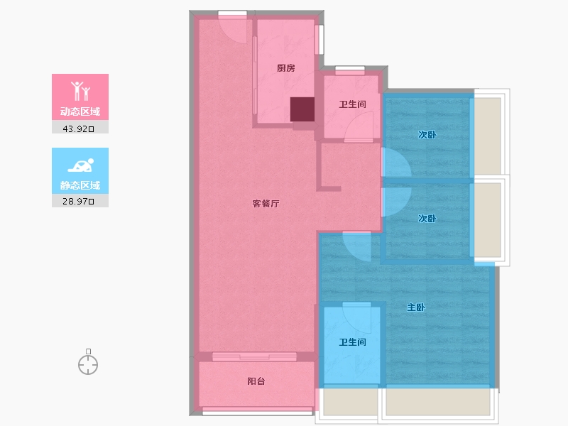 广东省-深圳市-安居深乐花园-64.00-户型库-动静分区