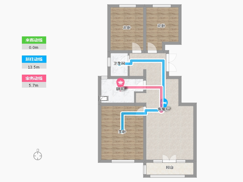 河北省-唐山市-铸合盛世-83.40-户型库-动静线