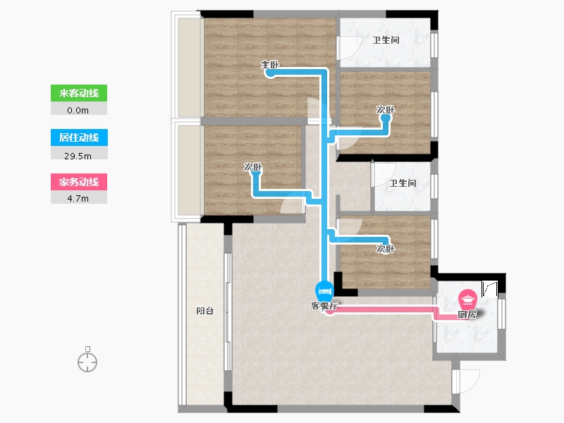 浙江省-绍兴市-金辉天镜云著-108.00-户型库-动静线