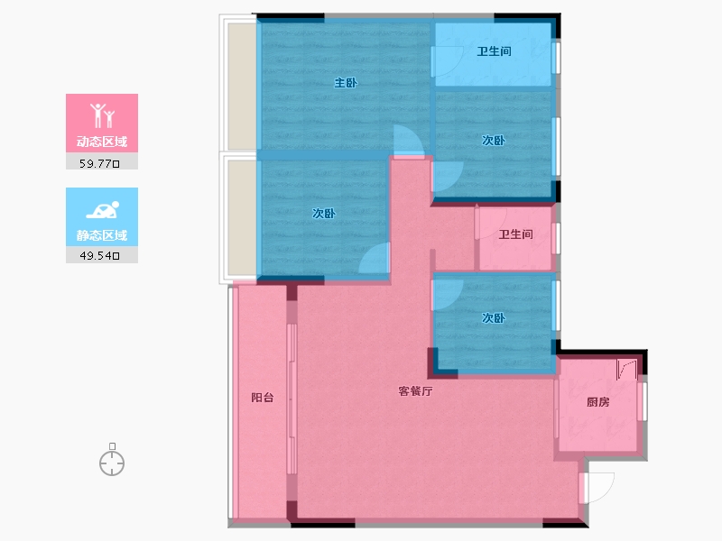 浙江省-绍兴市-金辉天镜云著-108.00-户型库-动静分区