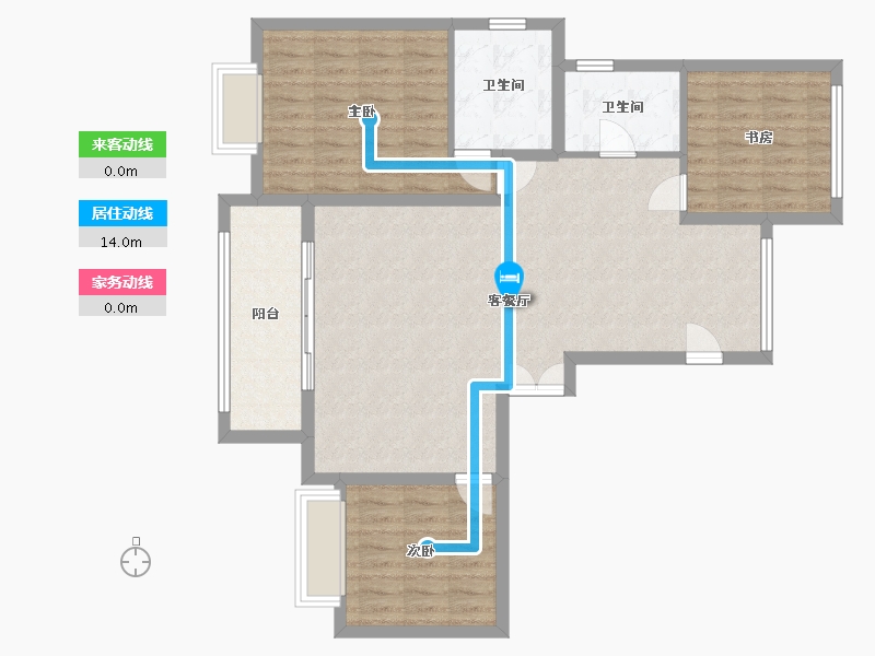 湖南省-常德市-蓉国新赋-102.88-户型库-动静线