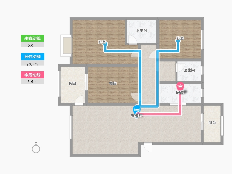 河南省-新乡市-绿茵河畔-135.00-户型库-动静线