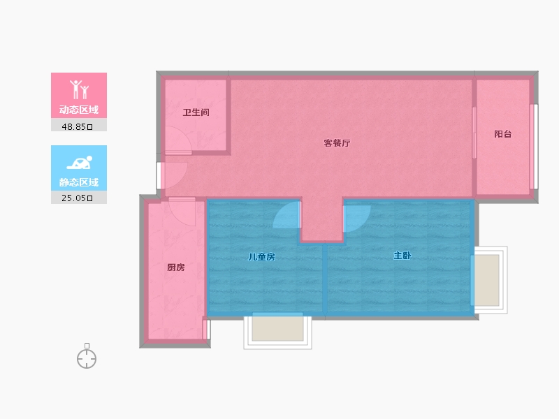 山东省-济南市-新东佳苑-66.00-户型库-动静分区