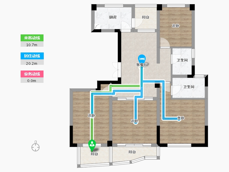 浙江省-嘉兴市-晴湾佳苑-2期-92.00-户型库-动静线