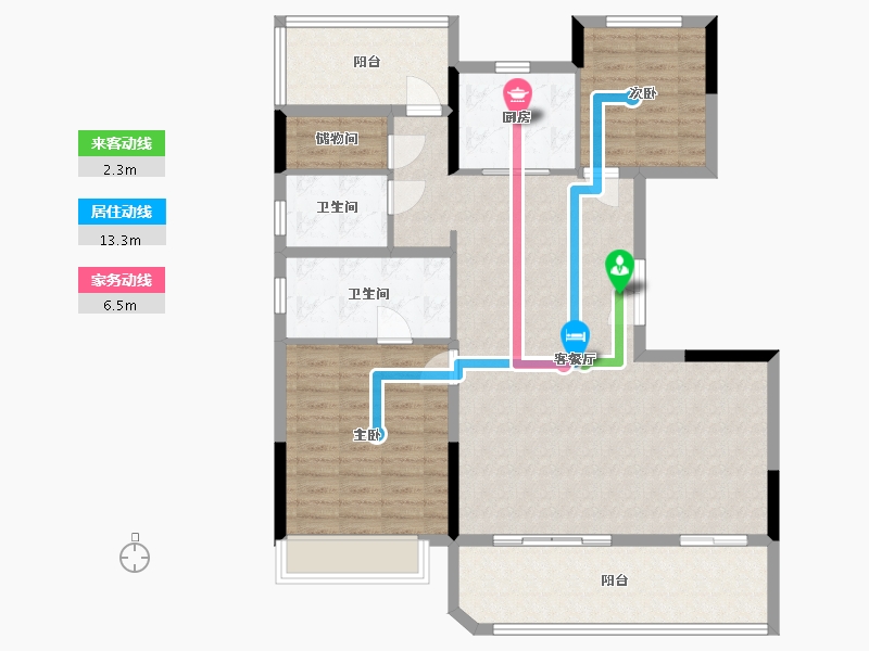 安徽省-合肥市-铂悦天汇-124.73-户型库-动静线