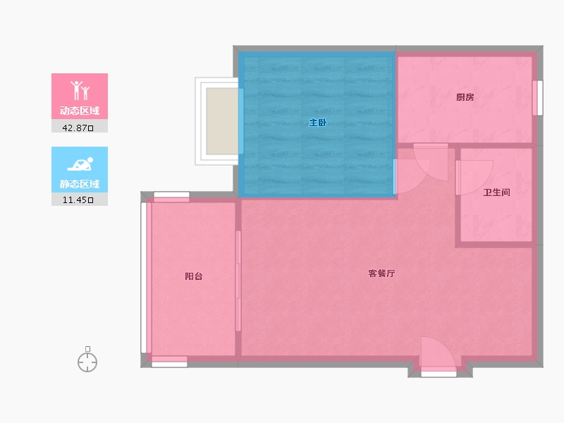 山东省-烟台市-银河怡海国奥天地-51.04-户型库-动静分区