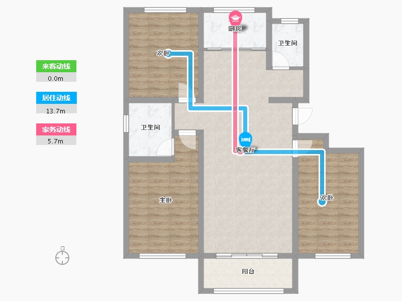 河北省-沧州市-怡欣花园-110.00-户型库-动静线