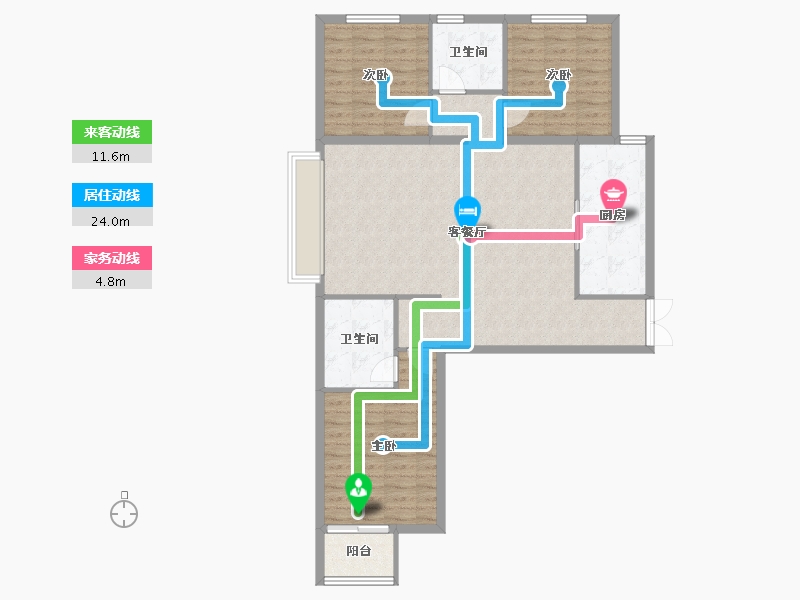 河北省-邯郸市-顺田君邑-110.00-户型库-动静线