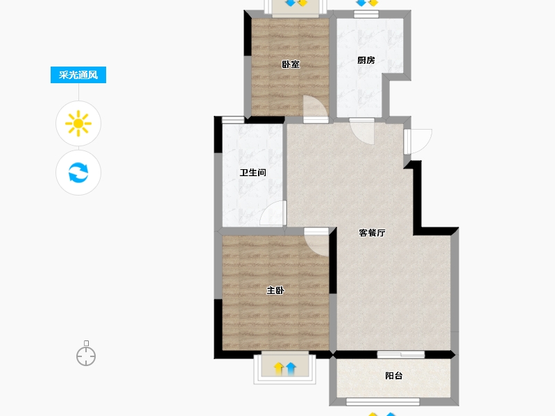 上海-上海市-金鼎首府-69.00-户型库-采光通风