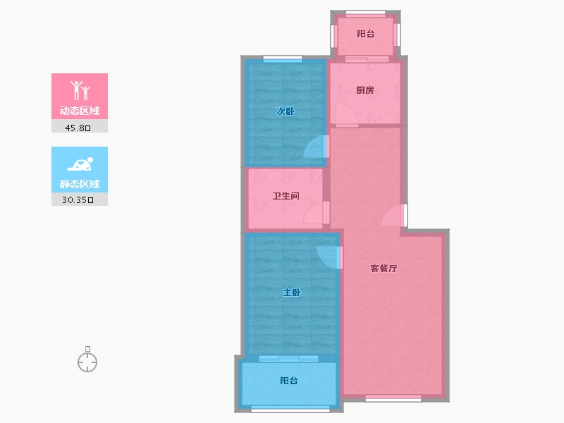 北京-北京市-菊源里小区-91.00-户型库-动静分区