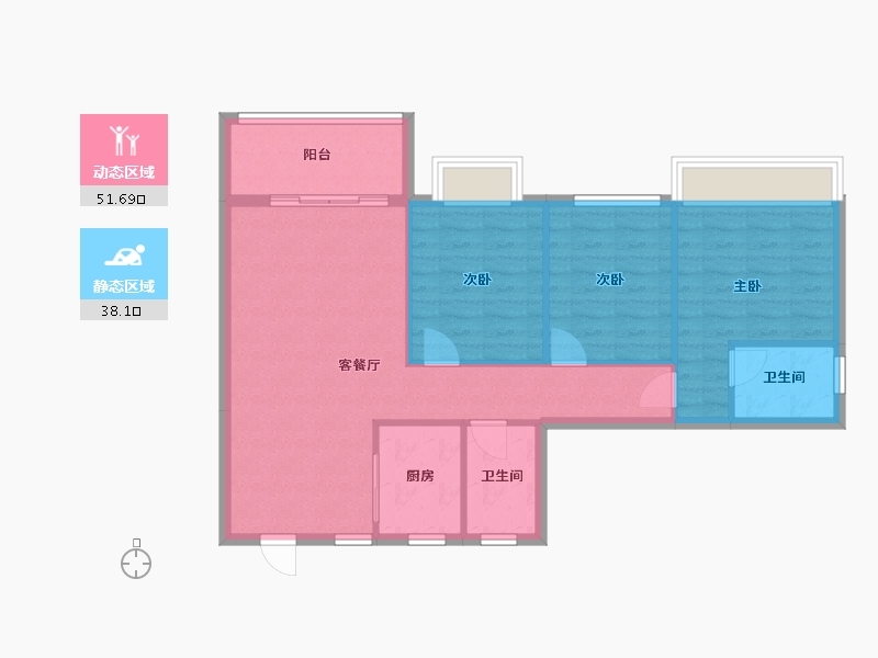 江西省-赣州市-圣塔阳光城-90.00-户型库-动静分区