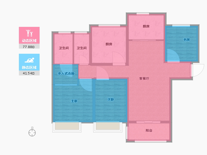 江苏省-无锡市-无锡融创文旅城-106.91-户型库-动静分区