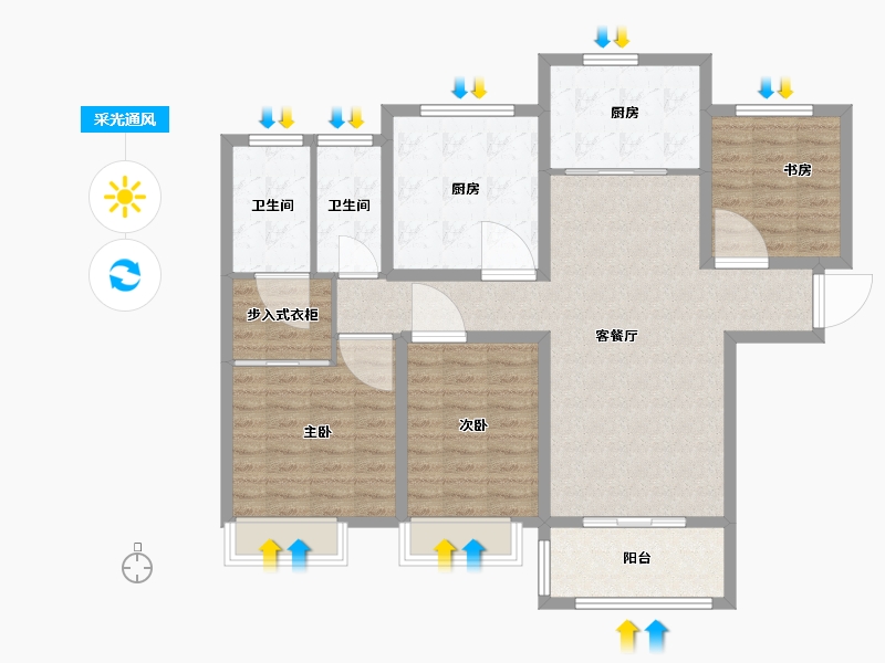 江苏省-无锡市-无锡融创文旅城-106.91-户型库-采光通风