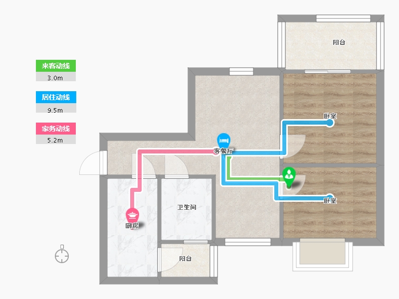 广东省-佛山市-东建普君新城-48.11-户型库-动静线