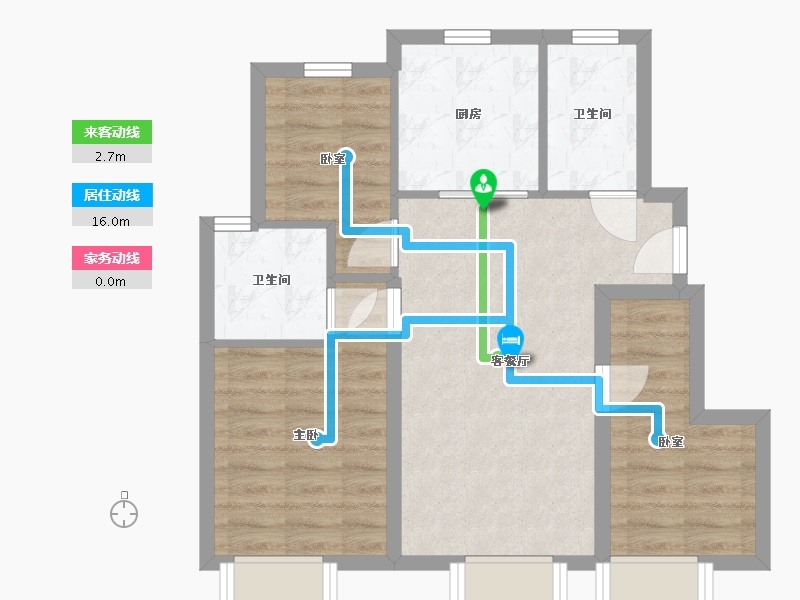 北京-北京市-云河砚-75.00-户型库-动静线