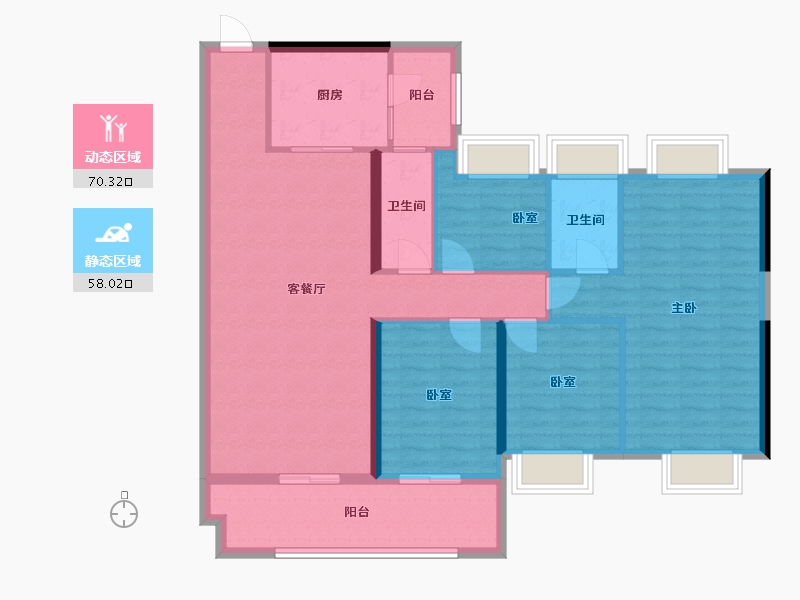 广东省-云浮市-翰林春天-116.00-户型库-动静分区