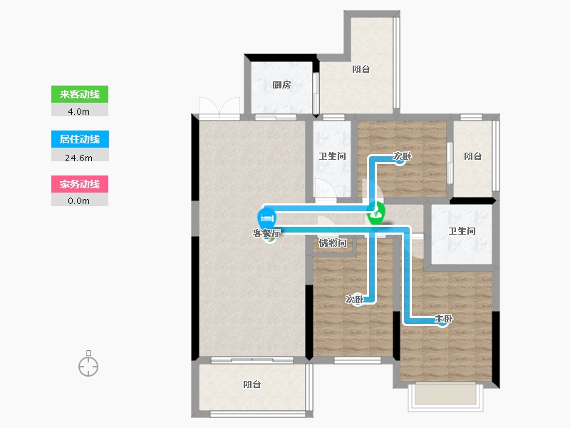 湖南省-怀化市-济世华府-103.96-户型库-动静线