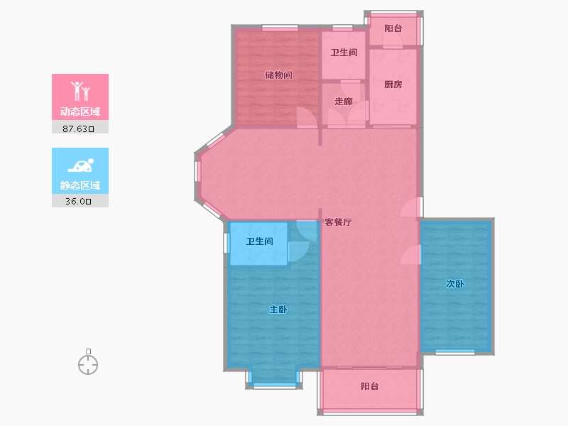 天津-天津市-御河湾-120.00-户型库-动静分区