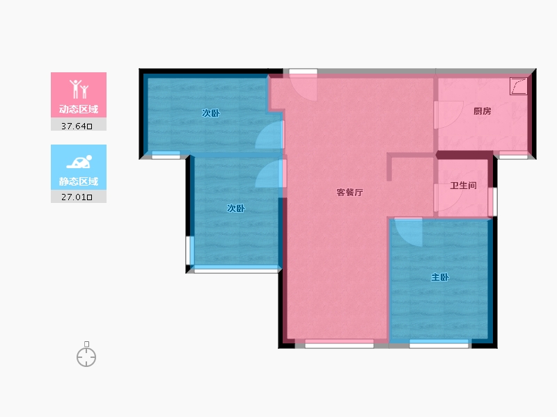 福建省-厦门市-保利联发锦上-65.00-户型库-动静分区