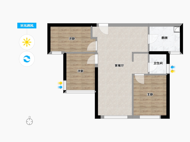 福建省-厦门市-保利联发锦上-65.00-户型库-采光通风