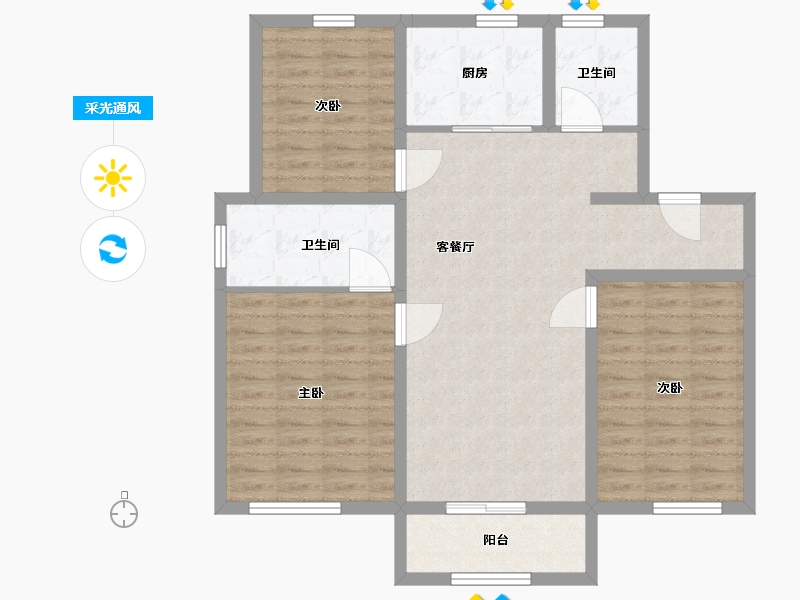 河北省-保定市-王七里店-95.00-户型库-采光通风